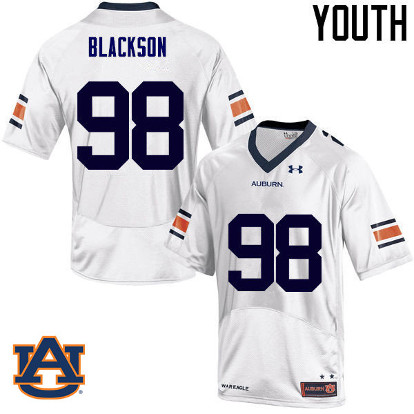 Youth Auburn Tigers #98 Angelo Blackson College Football Jerseys Sale-White